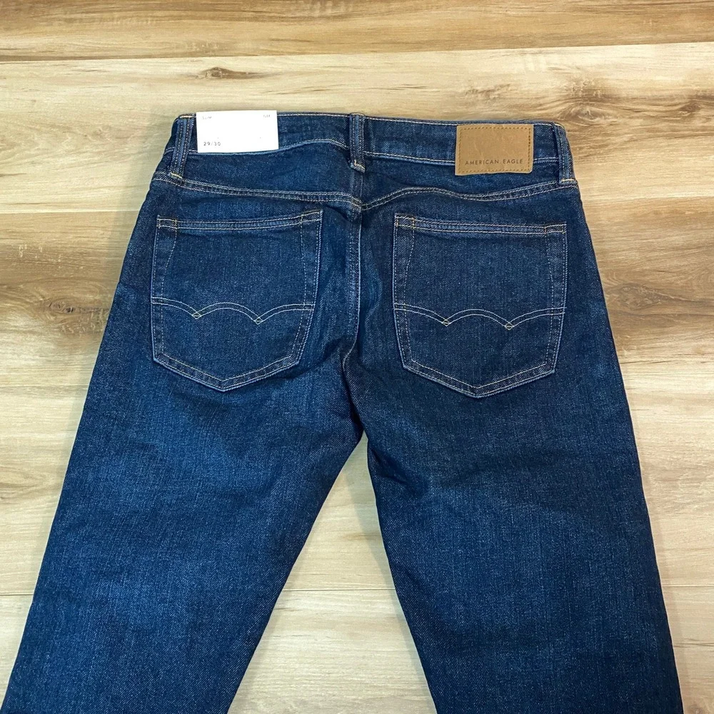 American Eagle Slim Flex Dark Wash Indigo Denim Jeans Mens 29x30